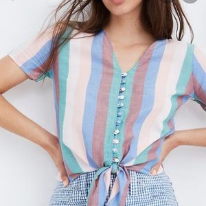 Madewell Flagship Striped Tie Shirt